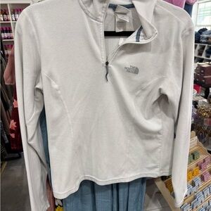 The North Face Cream Quarter-Zip Fleece